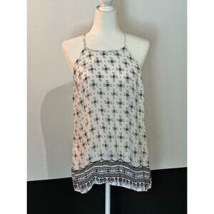 Womens Old Navy Tank Top Size Medium Racerback Boho Print 100% Rayon